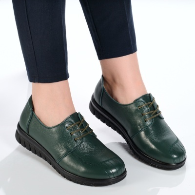 Pantofi dama piele naturala casual comozi – NASIRA Green - Img 2
