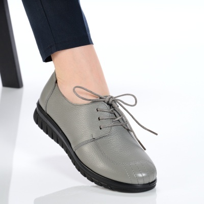 Pantofi dama piele naturala casual comozi – NASIRA Grey