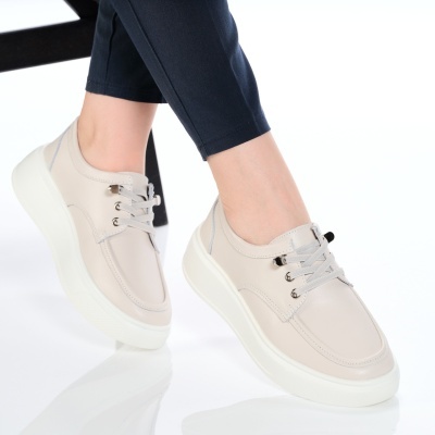 Pantofi dama piele naturala comozi – NOVIA Grey - Img 2