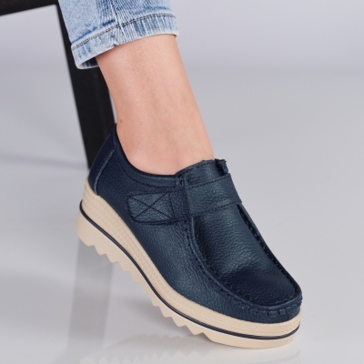 Pantofi dama piele naturala talpa comoda – IVY Blue