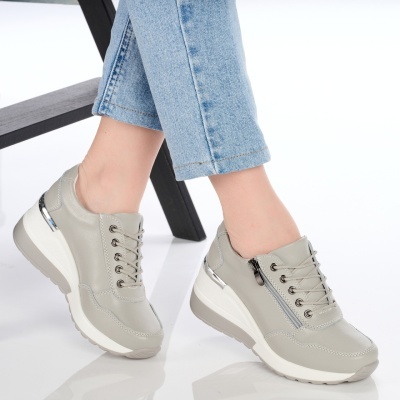 Pantofi dama piele naturala talpa ortopedica – PETRONELA Grey