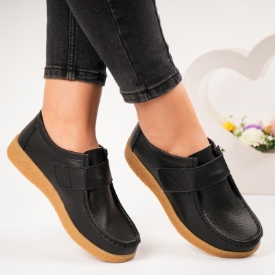 Pantofi dama piele naturala casual – ALLESIA Black