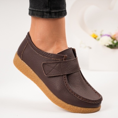 Pantofi dama piele naturala casual – ALLESIA Brown - Img 4
