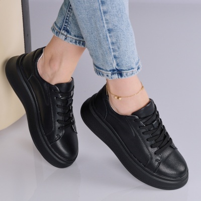 Pantofi dama piele naturala casual – INDIGO Black - Img 3