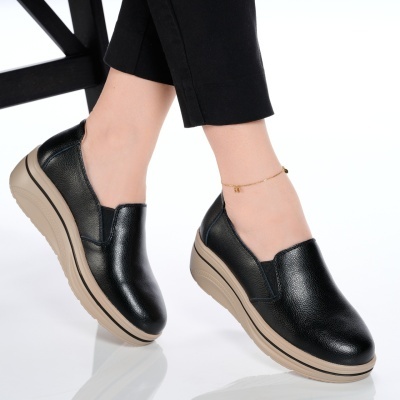 Pantofi dama piele naturala casual comozi – PATRICIA Black - Img 3