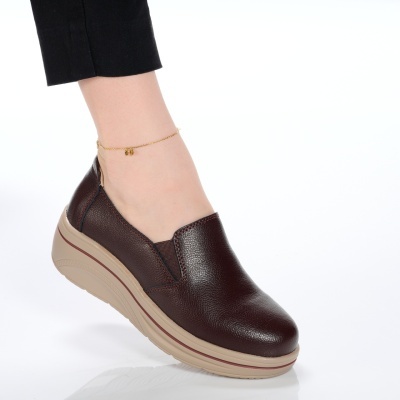 Pantofi dama piele naturala casual comozi – PATRICIA Brown