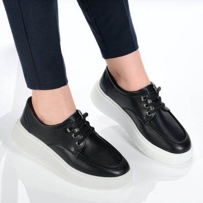 Pantofi dama piele naturala comozi – NOVIA Black - Img 3