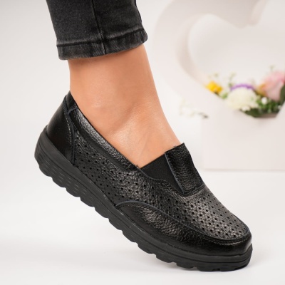 Pantofi dama piele naturala comozi – SOPHIA Black - Img 2