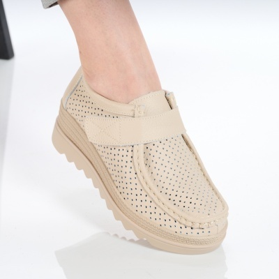 Pantofi dama piele naturala comozi – TEREZA Beige