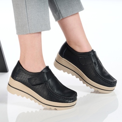Pantofi dama piele naturala comozi – TEREZA Black - Img 3
