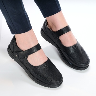 Pantofi dama piele naturala comozi cu bareta – RUBY Black - Img 3