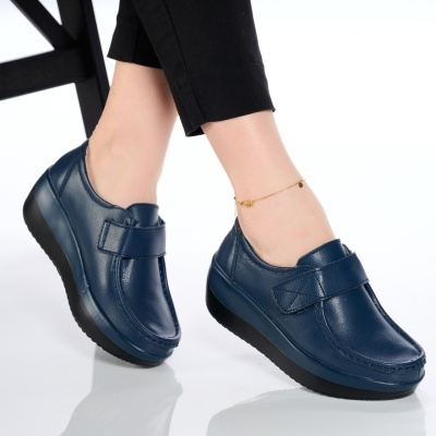 Pantofi dama piele naturala talpa ortopedica – PANDORA Navy