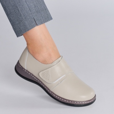 Pantofi dama piele naturala casual – GLORY Beige