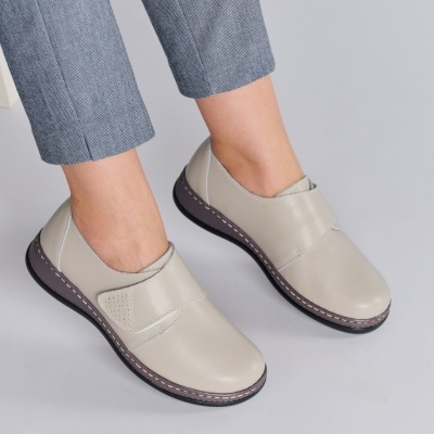 Pantofi dama piele naturala casual – GLORY Beige - Img 2