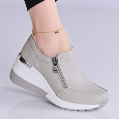 Pantofi dama piele naturala casual – IRENE Grey
