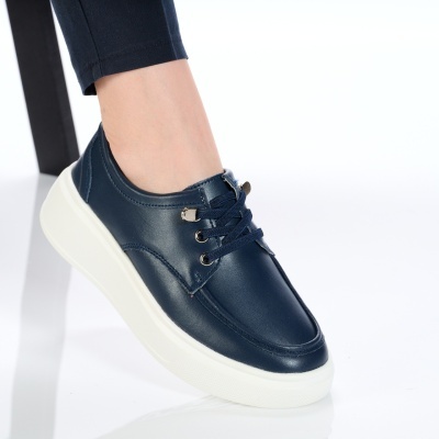 Pantofi dama piele naturala comozi – NOVIA Navy - Img 2