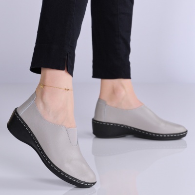 Pantofi dama piele naturala super comozi – IDIRA Grey - Img 2