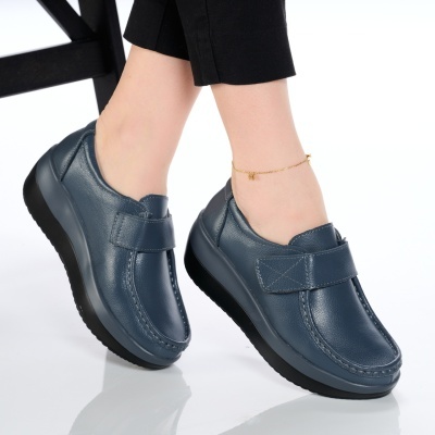 Pantofi dama piele naturala talpa ortopedica – PANDORA Grey - Img 3