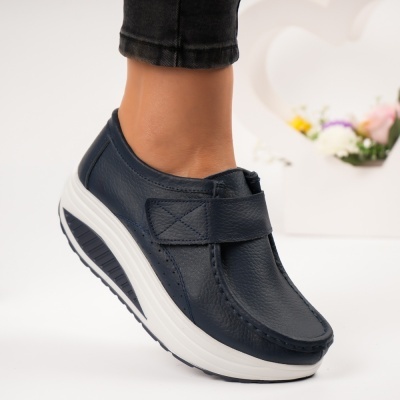 Pantofi dama piele naturala talpa ortopedica – VICTORIA Blue