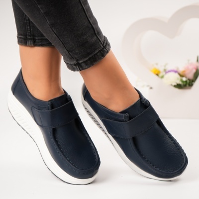 Pantofi dama piele naturala talpa ortopedica – VICTORIA Blue - Img 4