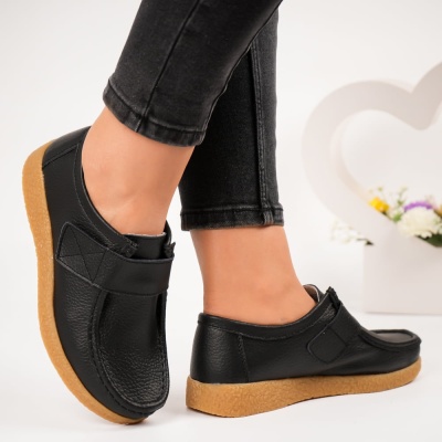 Pantofi dama piele naturala casual – ALLESIA Black - Img 2