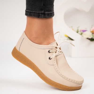 Pantofi dama piele naturala casual – EVELYN Beige