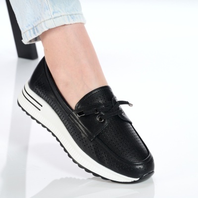 Pantofi dama piele naturala casual – ROSSANA Black