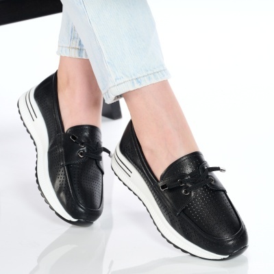 Pantofi dama piele naturala casual – ROSSANA Black - Img 3