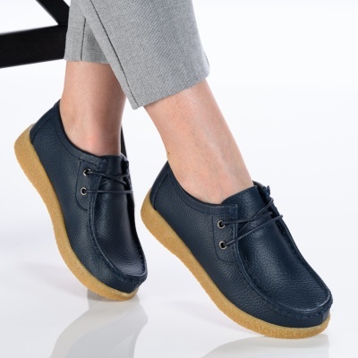 Pantofi dama piele naturala casual – SELENA Blue - Img 2