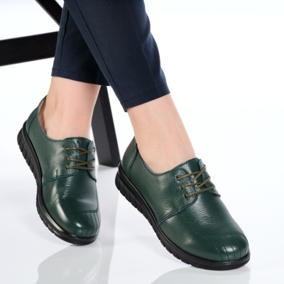 Pantofi dama piele naturala casual comozi – NASIRA Green - Img 3