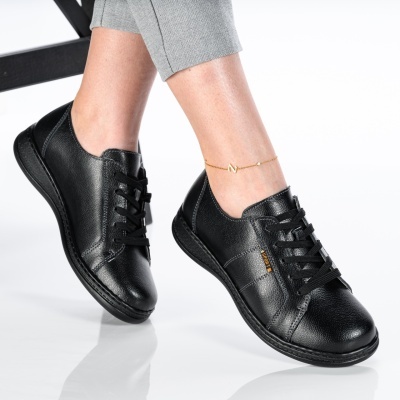 Pantofi dama piele naturala comozi – FELICIA Black - Img 2