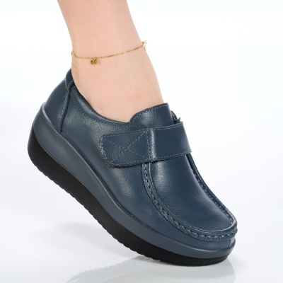 Pantofi dama piele naturala talpa ortopedica – PANDORA Grey