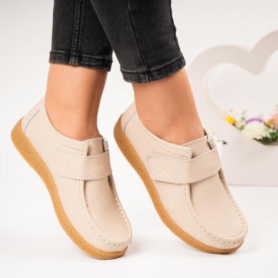 Pantofi dama piele naturala casual – ALLESIA Beige