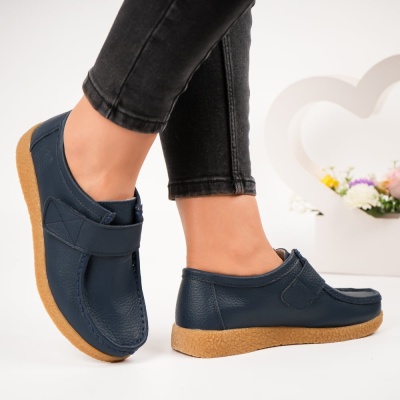 Pantofi dama piele naturala casual – ALLESIA Blue - Img 2