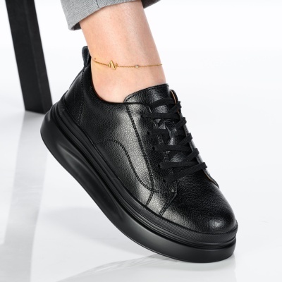 Pantofi dama piele naturala casual – ALTHEA Black