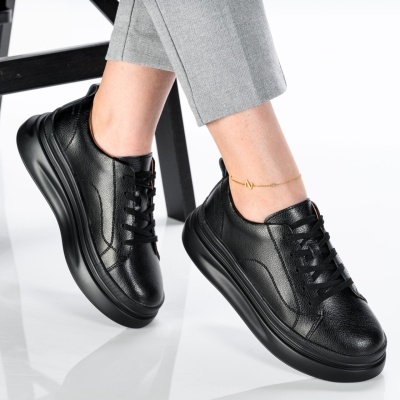 Pantofi dama piele naturala casual – ALTHEA Black - Img 3