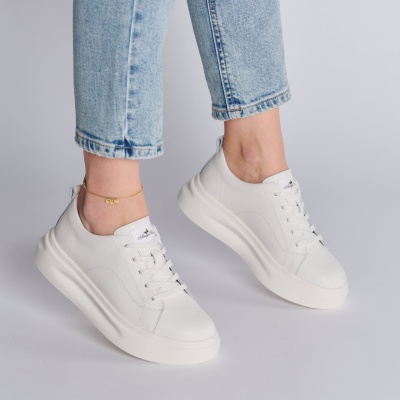 Pantofi dama piele naturala casual – ALTHEA White - Img 2
