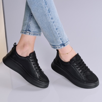 Pantofi dama piele naturala casual – IOLANDA Black - Img 2