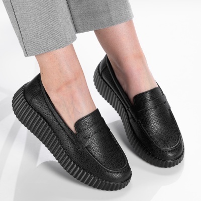 Pantofi dama piele naturala casual - ADA Black - Img 3