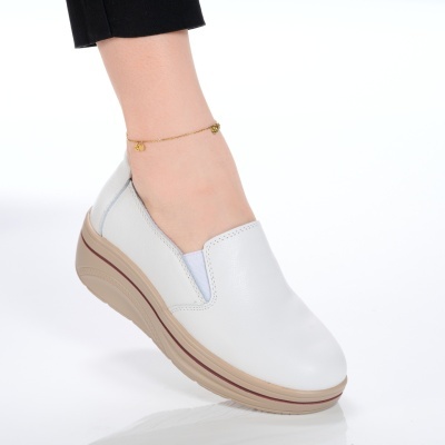 Pantofi dama piele naturala casual comozi – PATRICIA White