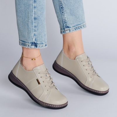 Pantofi dama piele naturala comozi – FELICIA Grey - Img 3