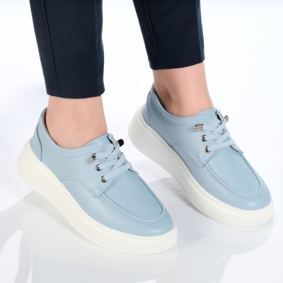 Pantofi dama piele naturala comozi – NOVIA Blue - Img 2