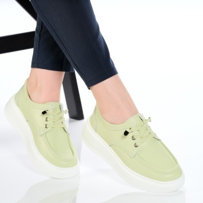 Pantofi dama piele naturala comozi – NOVIA Green - Img 2
