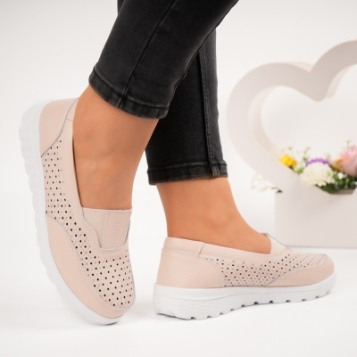 Pantofi dama piele naturala comozi – SOPHIA Beige