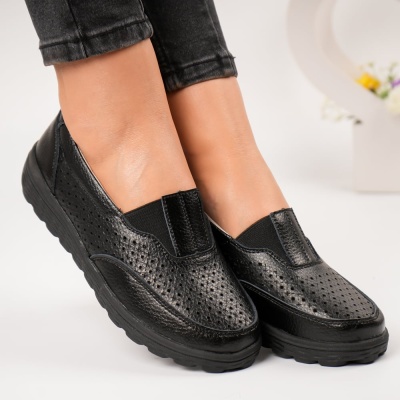 Pantofi dama piele naturala comozi – SOPHIA Black - Img 3