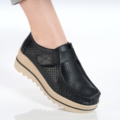 Pantofi dama piele naturala comozi – TEREZA Black
