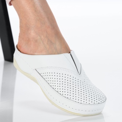 Saboti dama piele naturala comozi – ALICE White