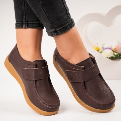 Pantofi dama piele naturala casual – ALLESIA Brown