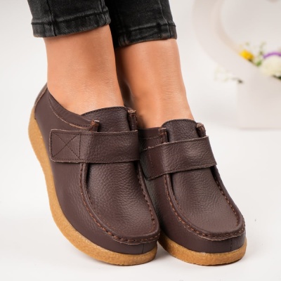 Pantofi dama piele naturala casual – ALLESIA Brown - Img 2