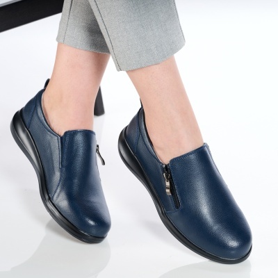 Pantofi dama piele naturala casual – ELA Blue - Img 2